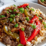 Beef and Pepper Rice Bowls