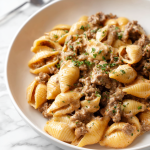 Creamy Beef and Shells