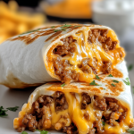 Easy Homemade Beefy Melt Burritos