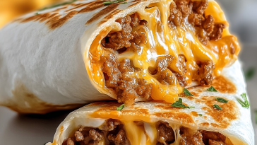 Easy Homemade Beefy Melt Burritos
