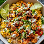 Street Corn Chicken Rice Bowl