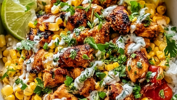 Street Corn Chicken Rice Bowl