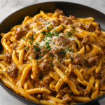 Creamy One-Pot Beef Pasta with Garlic Butter
