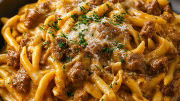 Creamy One-Pot Beef Pasta with Garlic Butter