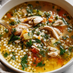 Comfort in a Bowl: Chicken & Pearl Couscous Soup