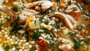 Comfort in a Bowl: Chicken & Pearl Couscous Soup