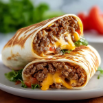 Cheesy Beef Wraps