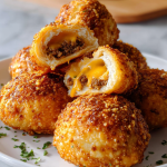 Air Fryer Cheesy Taco Bombs