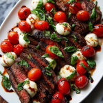 Steak Caprese with Balsamic Glaze