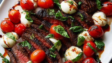 Steak Caprese with Balsamic Glaze