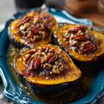 Maple Pecan Roasted Acorn Squash