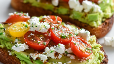 Avocado Toast with Feta & Cherry Tomatoes