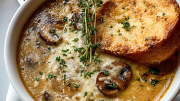 Creamy French Onion and Mushroom Soup